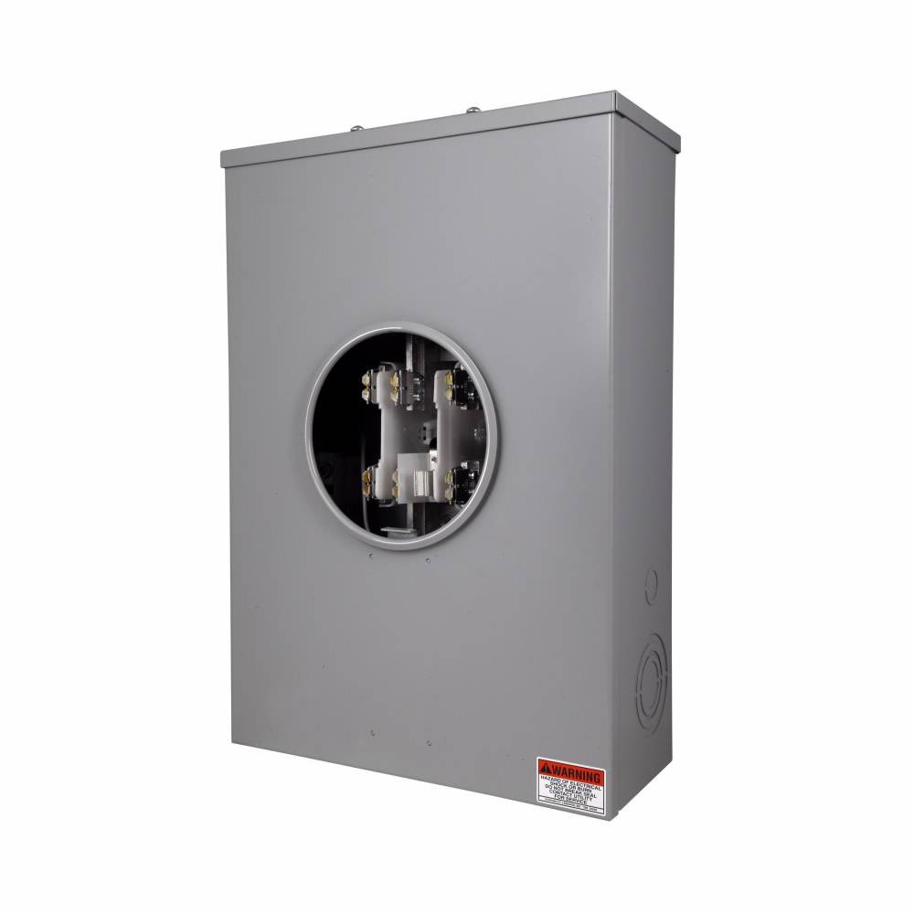 EATON Cutler-Hammer 1009097CH 3-Wire 1-Position Residential Service Single Meter Socket, 600 VAC, 200 A, 1 Phase