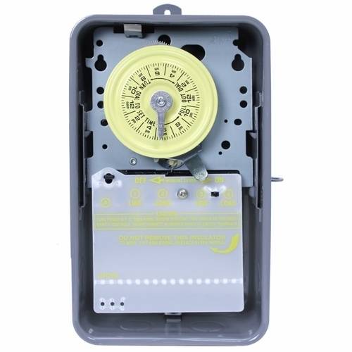 Intermatic® T103R T100 Electro Mechanical Mechanical Timer Switch, 24 hr Setting, 125 VAC, 5 hp, 2NO/DPST Contact, 2 Poles
