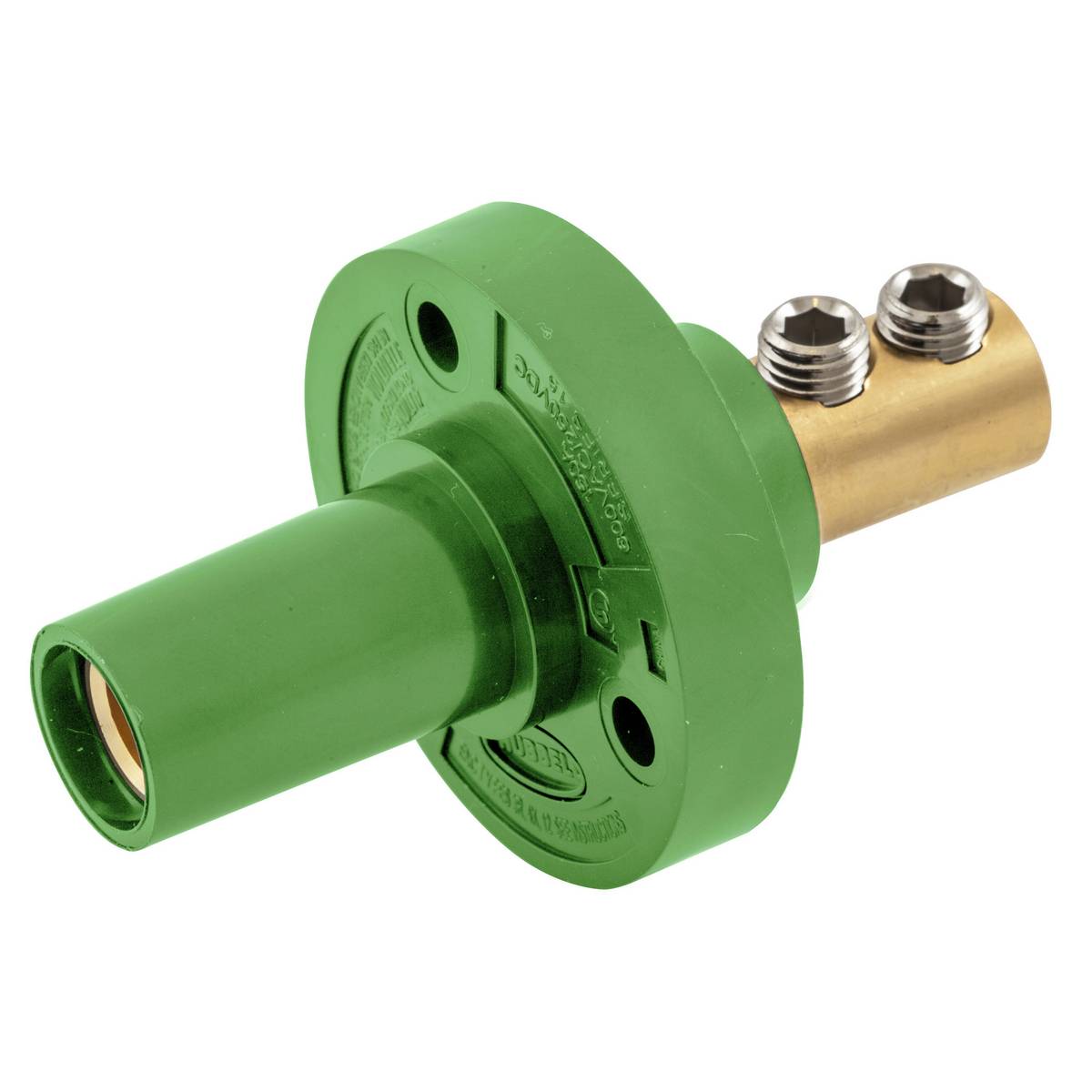 Wiring Device-Kellems HBL15FRM2 15 Series 1-Pole Female Insulated Standard In-Line Plug With SC/PPC Cord, 600 VAC/250 VDC, 150 A, 8 to 2 AWG Wire, Setscrew Connection