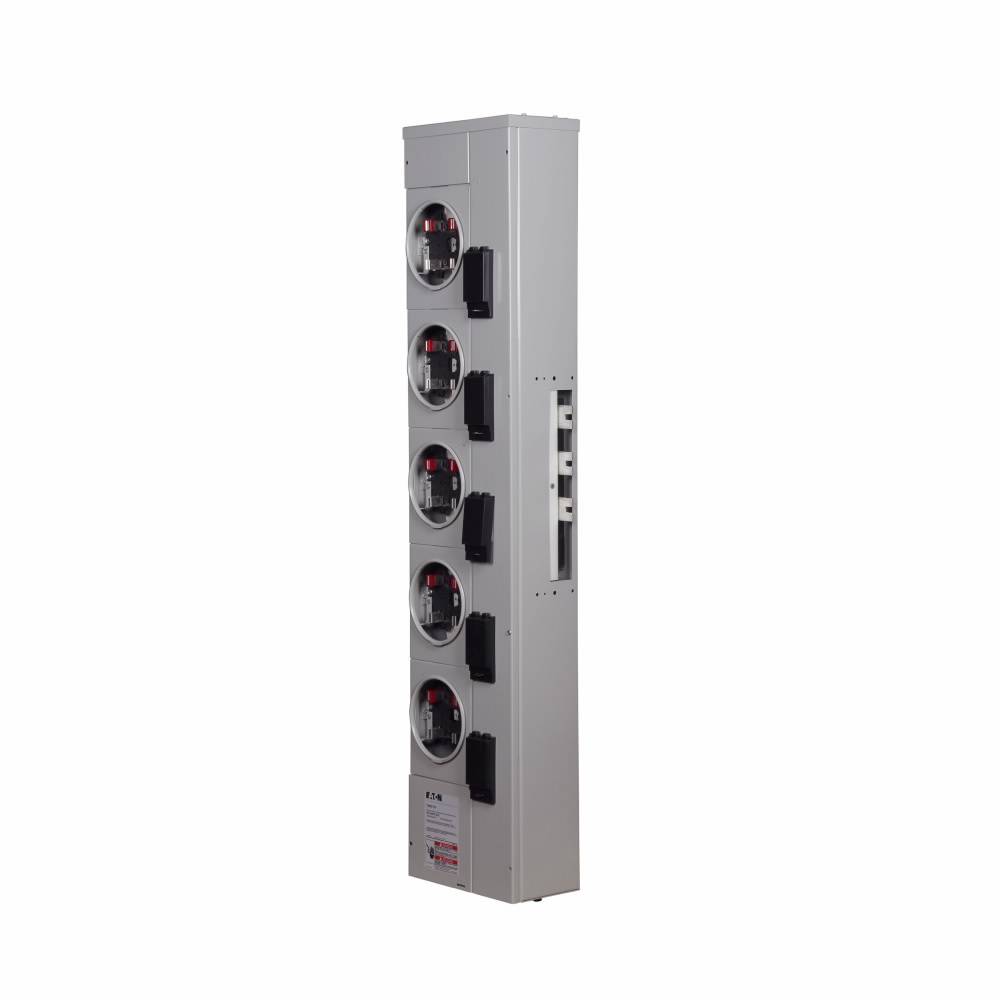 EATON 1MM512R 5-Socket Multiple Metering Meter Stack Module, 120/240 VAC, 125 A, 1 ph Phase, 4 Wires, NEMA 3R Enclosure