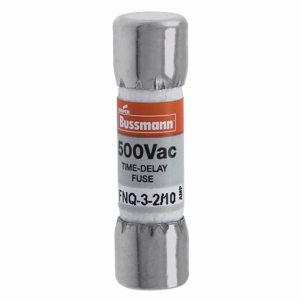 Bussmann Tron® FNQ-3-2/10 Time Delay Midget Fuse, 3.2 A, 500 VAC, 10000 A Interrupt, Class: Supplemental, Cartridge Body