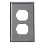 Leviton® 84003 Standard Size Traditional Combination Wallplate, 1 Gang, 4-1/2 in H x 2-3/4 in W, 430 Stainless Steel