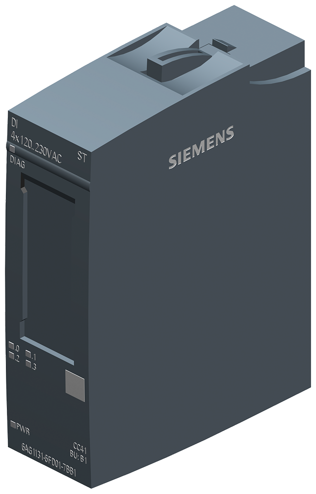 Siemens SIPLUS 6AG11316FD017BB1 ET 200SP Type 3 PLC Digital Input Module, 4 Inputs, 4 Outputs