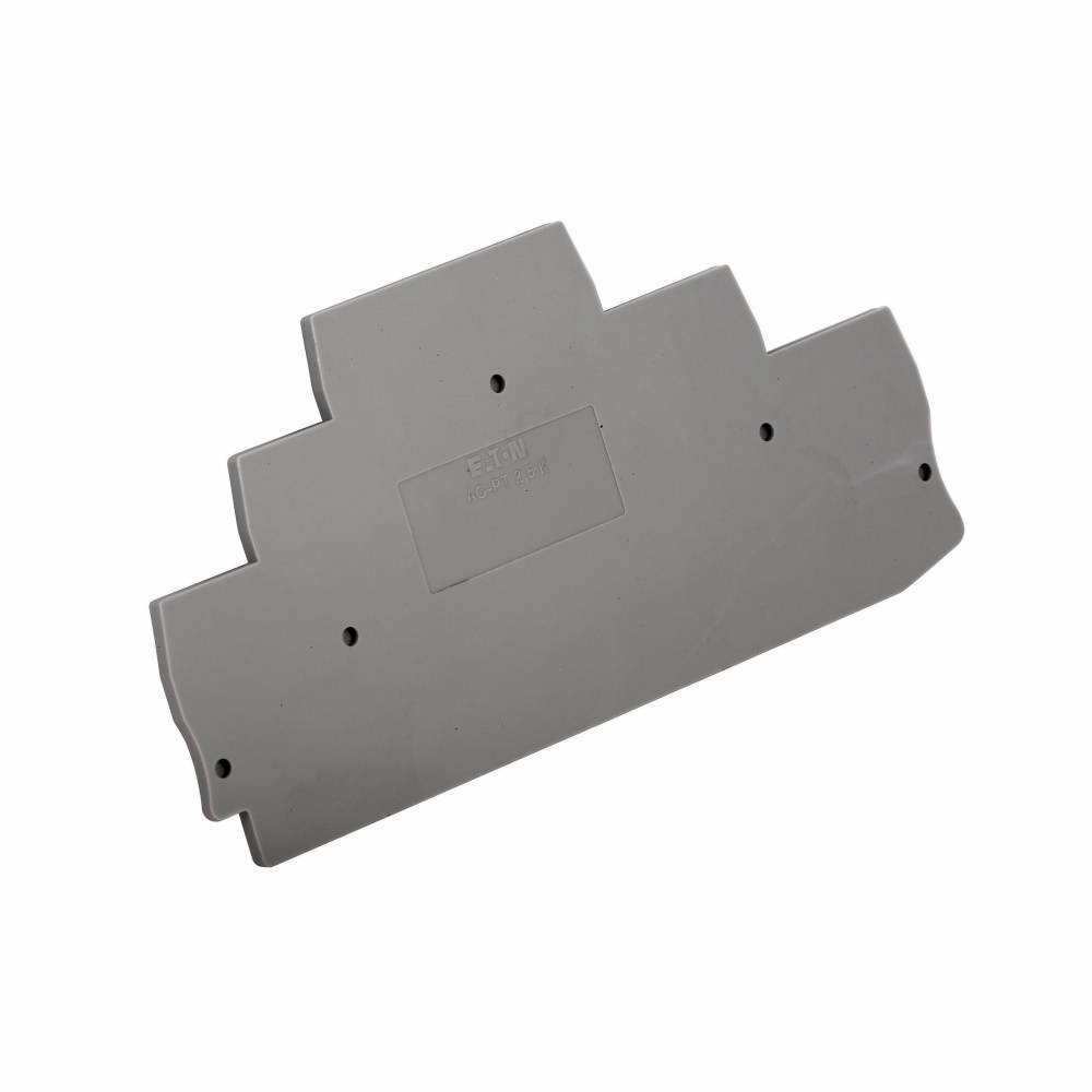 EATON XBACPT25K End Cover, For Use With XB Series XBPTK25/XBPTK25PV Spring Cage Connection Triple Level Block, Gray