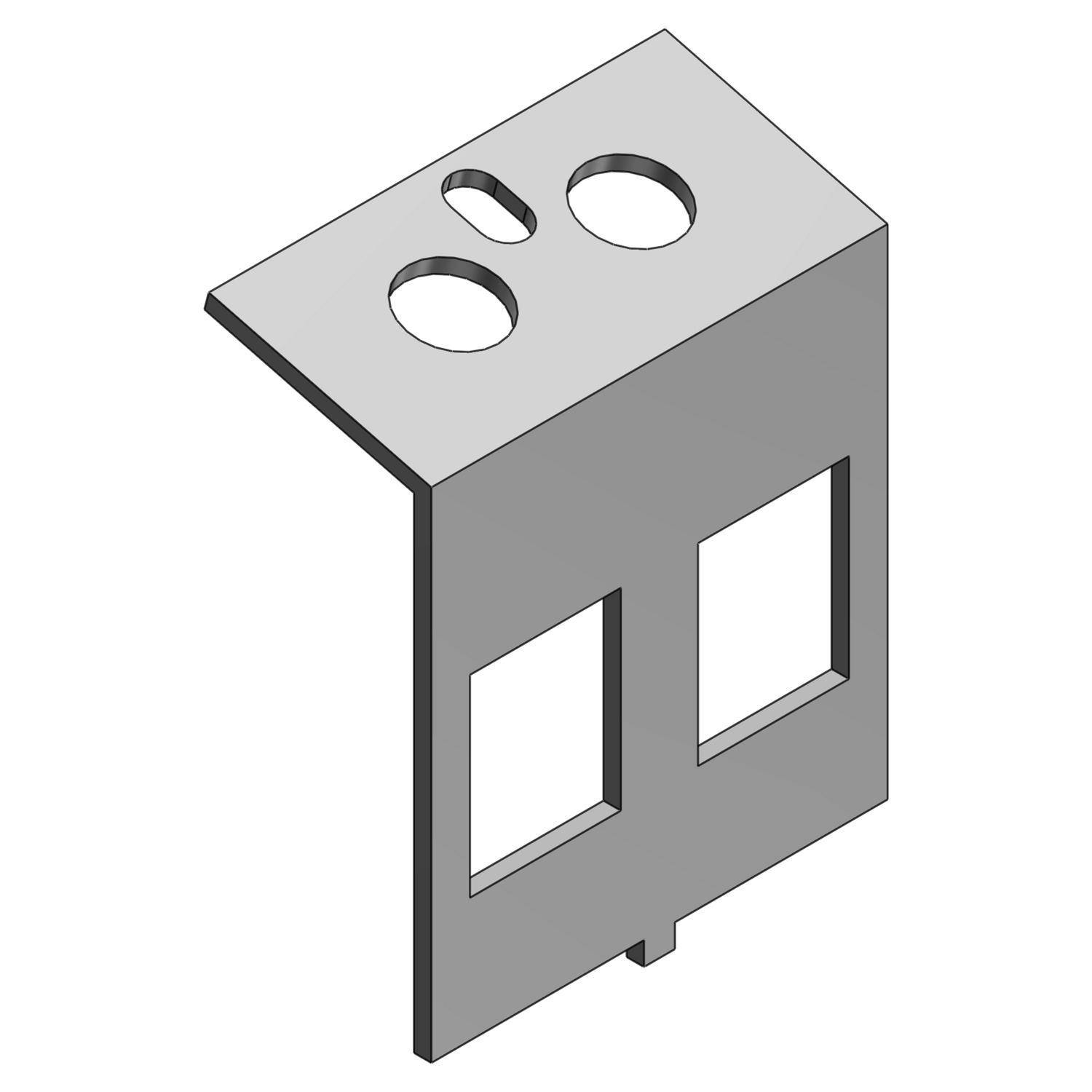 Steel City® AFD-6S2-2RJ Data Panel, Steel