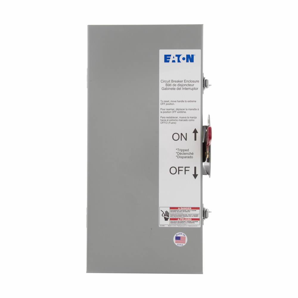 EATON RGDN100 C Series Circuit Breaker Enclosure With Knockout, 19-29/32 in L x 8-27/32 in W x 9-5/16 in H, NEMA 3R/4/4X/5/12/12K, Stainless Steel