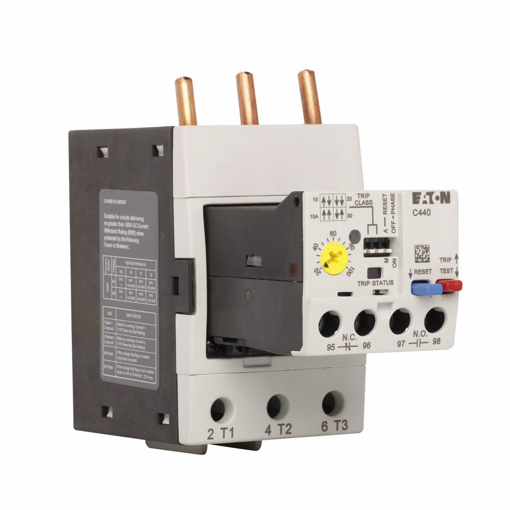 EATON C440B1A100SF3 Freedom Class 10/20/30 Standard Electronic Overload Relay, 20/100 A