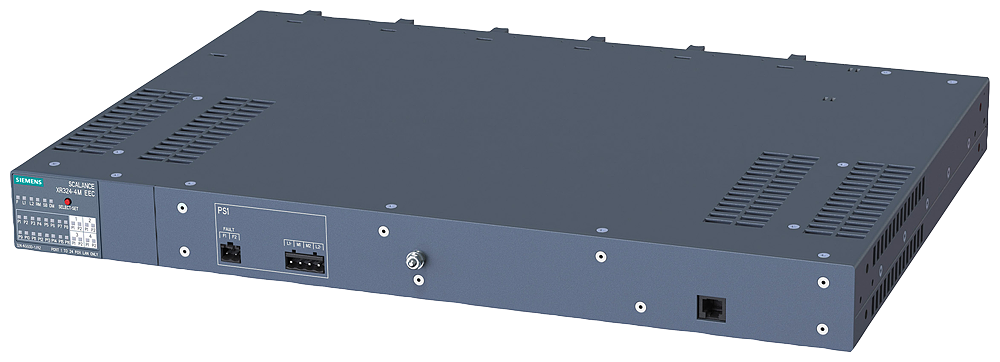 Siemens SCALANCE 6GK53244GG001JR2 Managed Ethernet Switch, 10/100/1000 Mbps, 100/1000 Mbps Multi-Mode/Singlemode Interface, (16) RJ45 Port