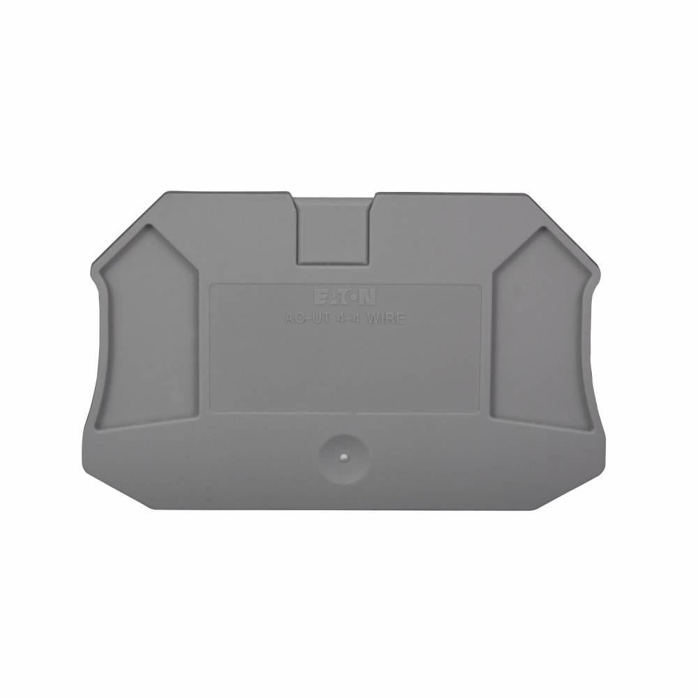 EATON XBACUT4D22 Terminal Block End Cover, For Use With XBUT25D22, XBUT4D22, XBUT25D22PE and XBUT4D22PE Terminal Block, Gray