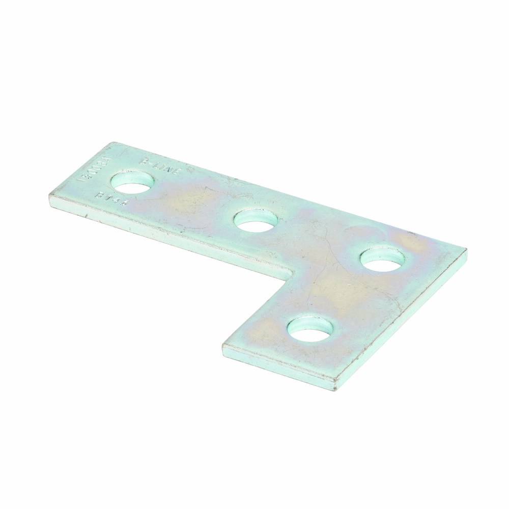 B-Line B143SS4 Flat Corner Plate, 4 Holes, 5-3/8 in L x 3-1/2 in W x 1/4 in THK, 304 Stainless Steel