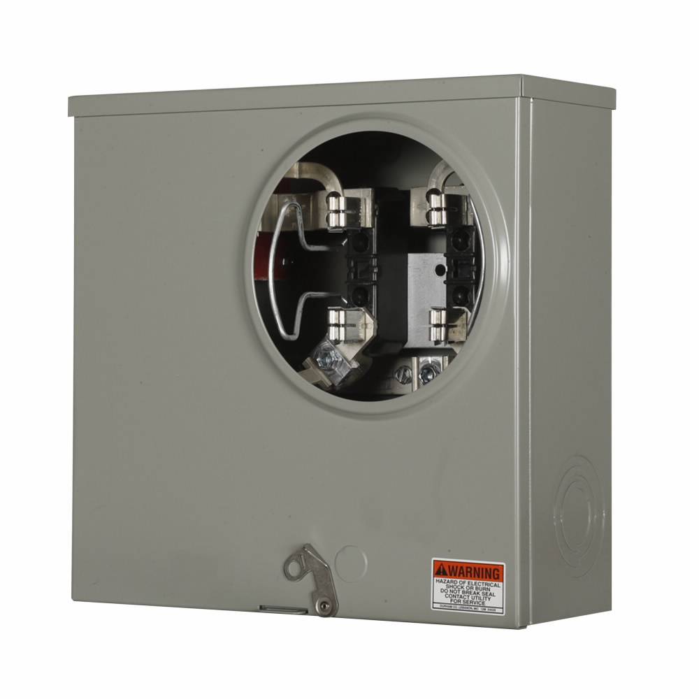 EATON 1007588CH 1-Position 3-Wire Horn Bypass Meter Socket, 600 VAC, 200 A, 1 ph Phase