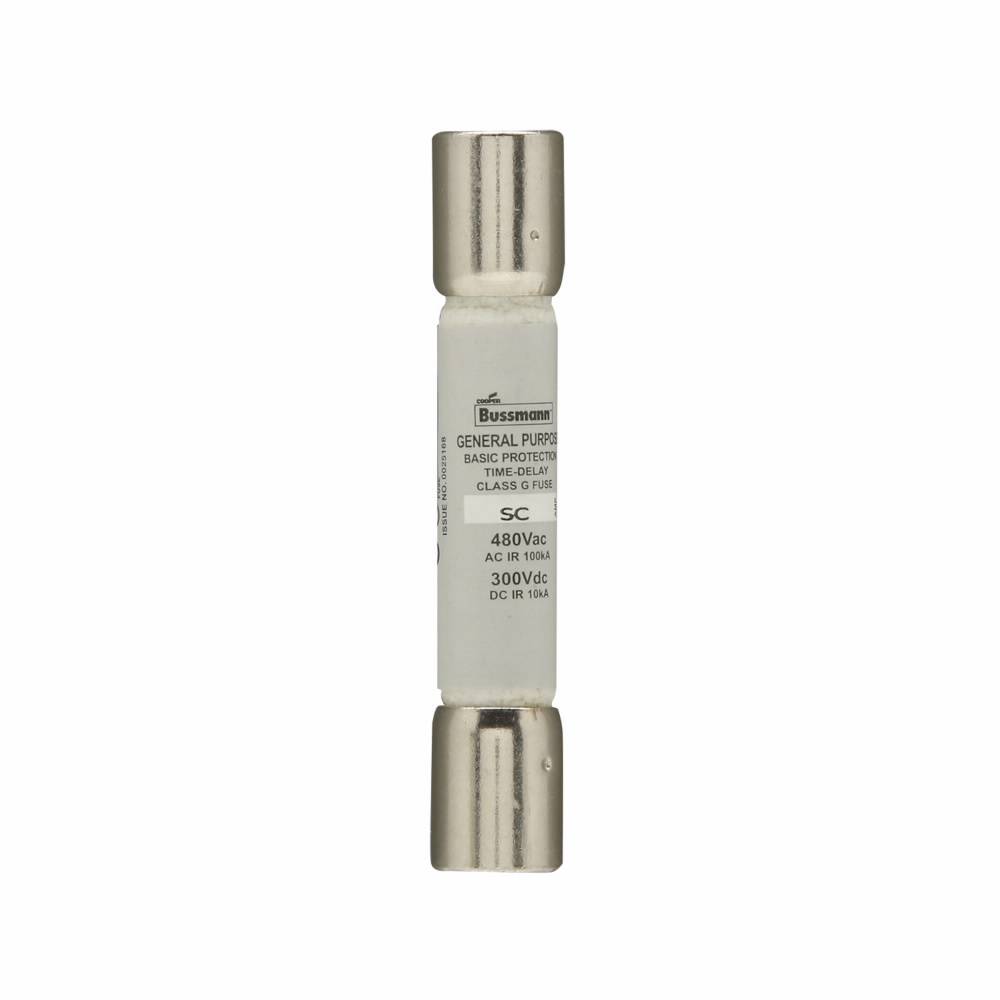 Bussmann BK/SC-35 Current Limiting Low Voltage Time Delay Fuse, 35 A, 480 VAC/300 VDC, 100/10 kAIC Interrupt, G Class, Cartridge Body