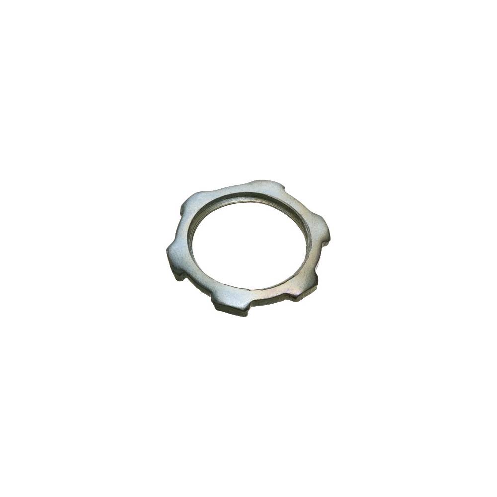 Arlington 402 Threaded Conduit Locknut, 3/4 in, For Use With IMC/Rigid Conduit, Steel, Plated