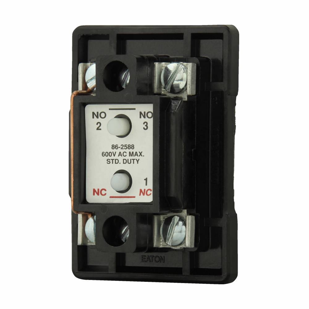 EATON 86-2588 Type N Assembled Square Pushbutton Element, For Use With 30 mm Pilot Device, 1NO/1NC Contact Configuration