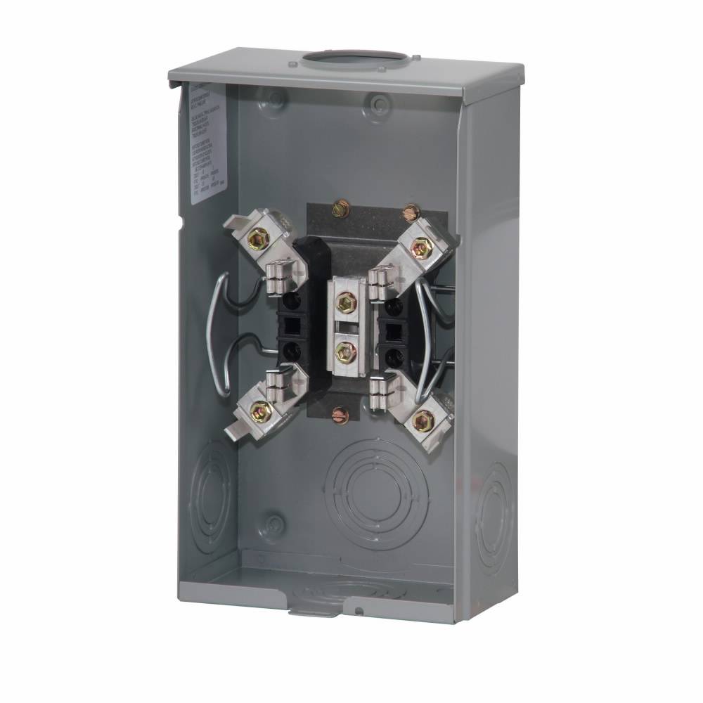 EATON 1007666CH 1-Position 3-Wire Lever Bypass Triplex Meter Socket, 600 VAC, 200 A, 1 ph Phase