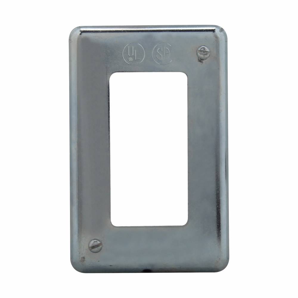 Crouse-Hinds DS23 GFI DS Series Flat GFI Receptacle Box Cover, Sheet Steel