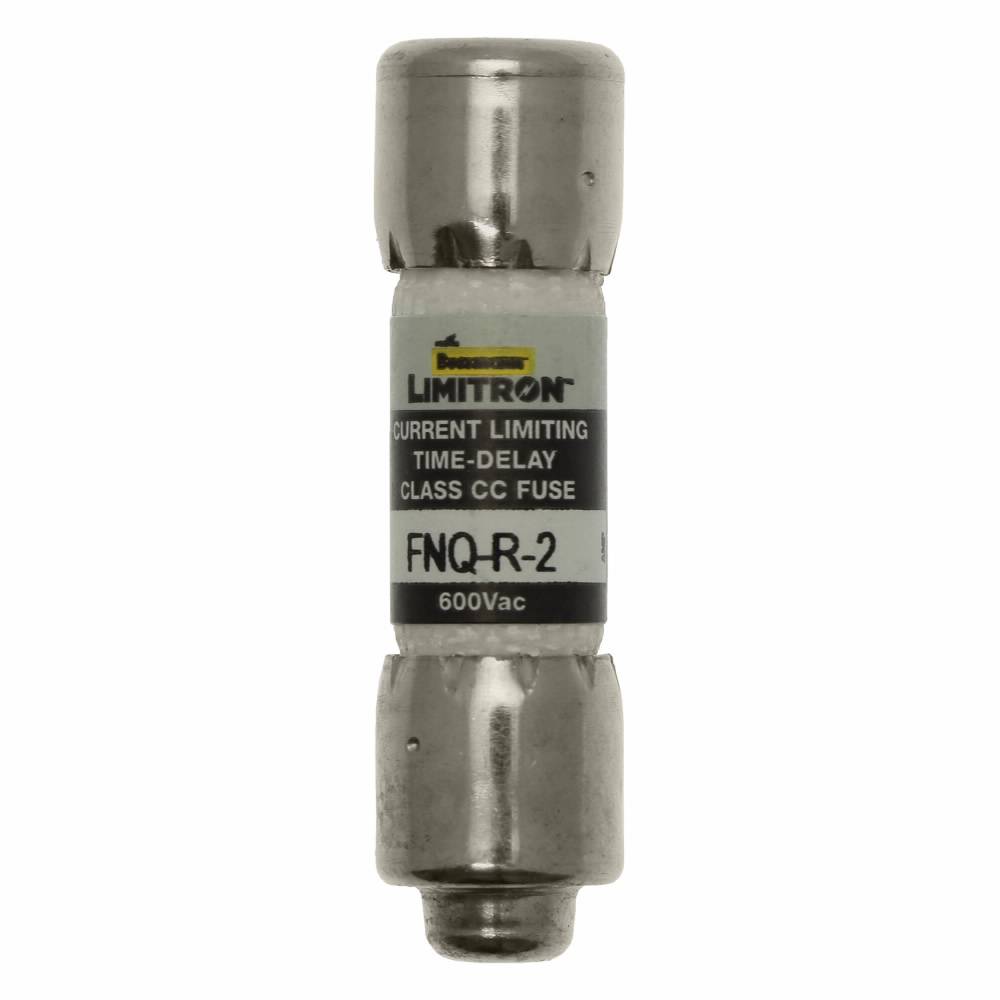 Bussmann CC-Tron® FNQ-R-2 Time Delay Fuse, 2 A, 600 V, 200 kA Interrupt, CC Class, Cylindrical Body