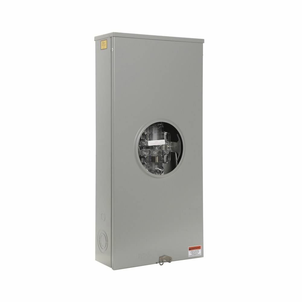 EATON Cutler-Hammer 1010418CH 3-Wire 1-Position Commercial Service Single Meter Socket With Lever Bypass, 600 VAC, 200 A, 1/3 Phase