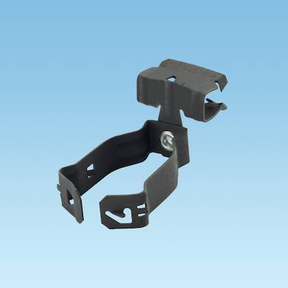 Panduit® StrongHold™ P812M58SM Snap Close Conduit Clip, 1/2 to 3/4 in Conduit, 5/16 to 1/2 in THK Flange, 25 lb Load, Metallic