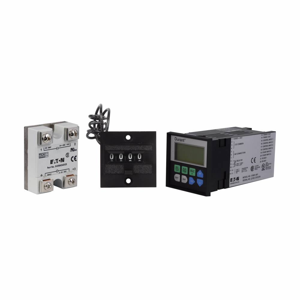 EATON 4-CS-7-3-AC Durant® CS Revolution Totalizer Counter, 4 Digits, Black-On-White Background Display, 36000 Counts per Second