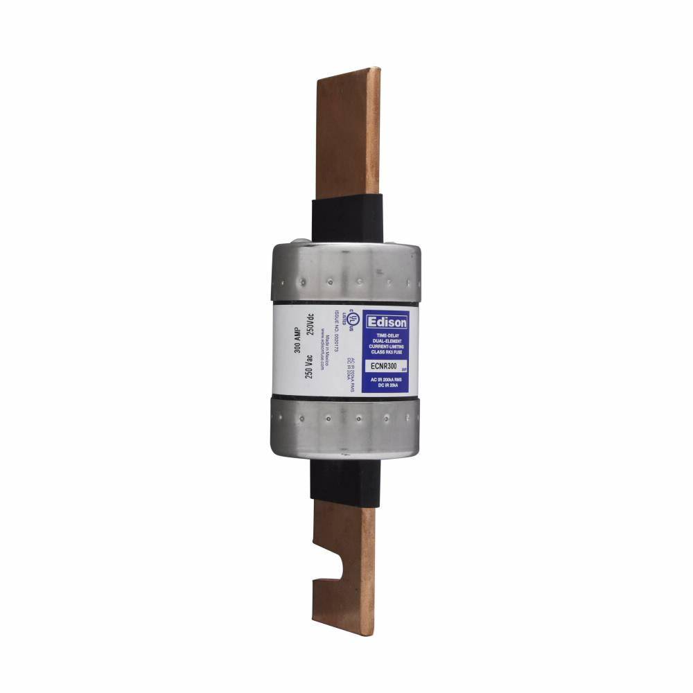 Edison ECNR300 ECNR Current Limiting Time Delay Fuse, 300 A, 250 VAC/125 VDC, 200 kAIC Interrupt, Class: RK5, Cylindrical Body
