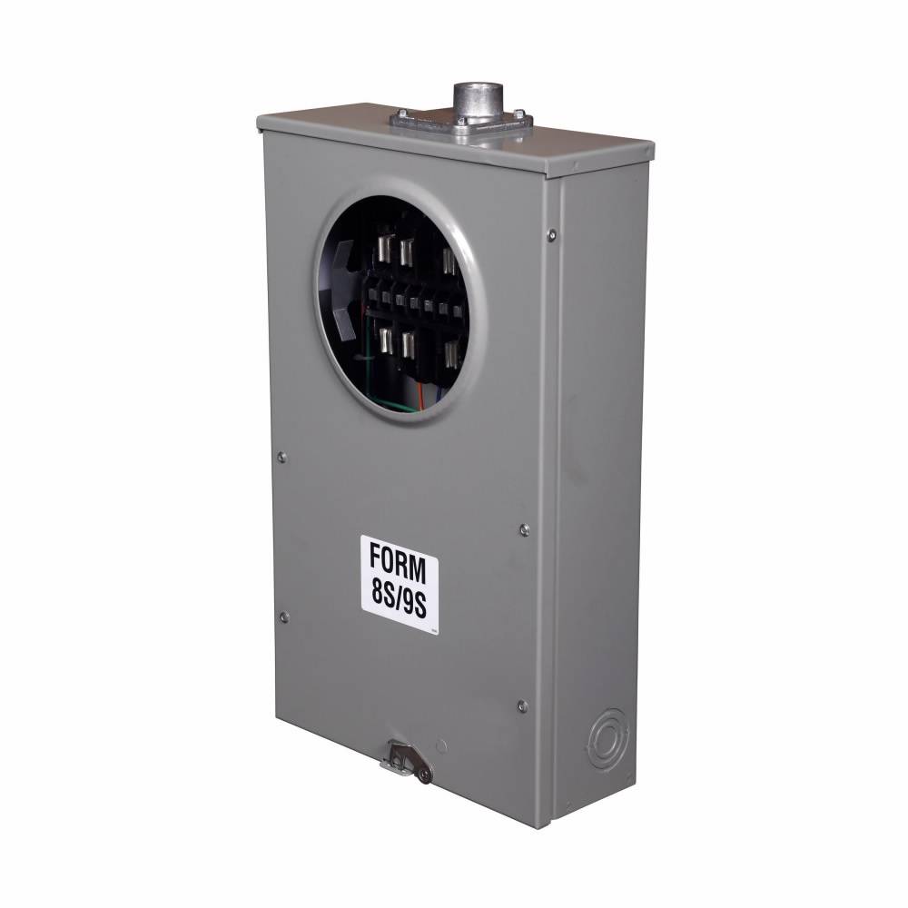 EATON 1008539CH 1-Position 3-Wire Lever Bypass Instrument Rated Meter Socket, 600 VAC, 320 A, 1 ph Phase