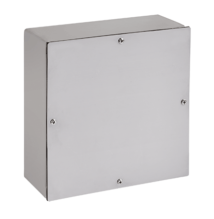 nVent HOFFMAN ASE12X10X4SSNK A90S4 Pull Box, 10 in W x 4 in D x 12 in H, Threaded Cover, NEMA IP66 NEMA Rating, 304 Stainless Steel