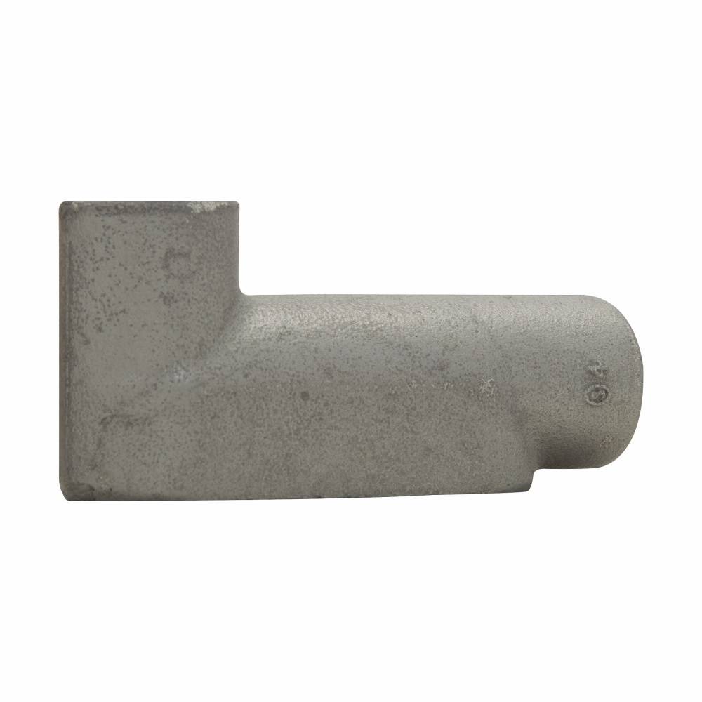 Crouse-Hinds Condulet® LB107 Type LB Conduit Outlet Body, 4 in Hub, 7 Form, Feraloy® Iron Alloy, Aluminum Acrylic Painted/Electro-Galvanized