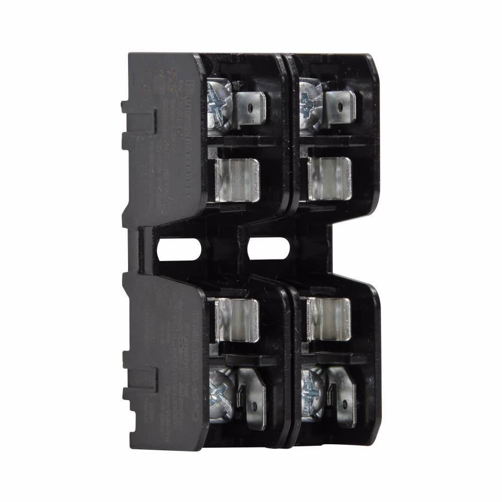 Edison BMM603-2PQ Modular Midget Fuse Block, 600 VAC, 30 A, 18 to 10 AWG Wire, 2 Poles