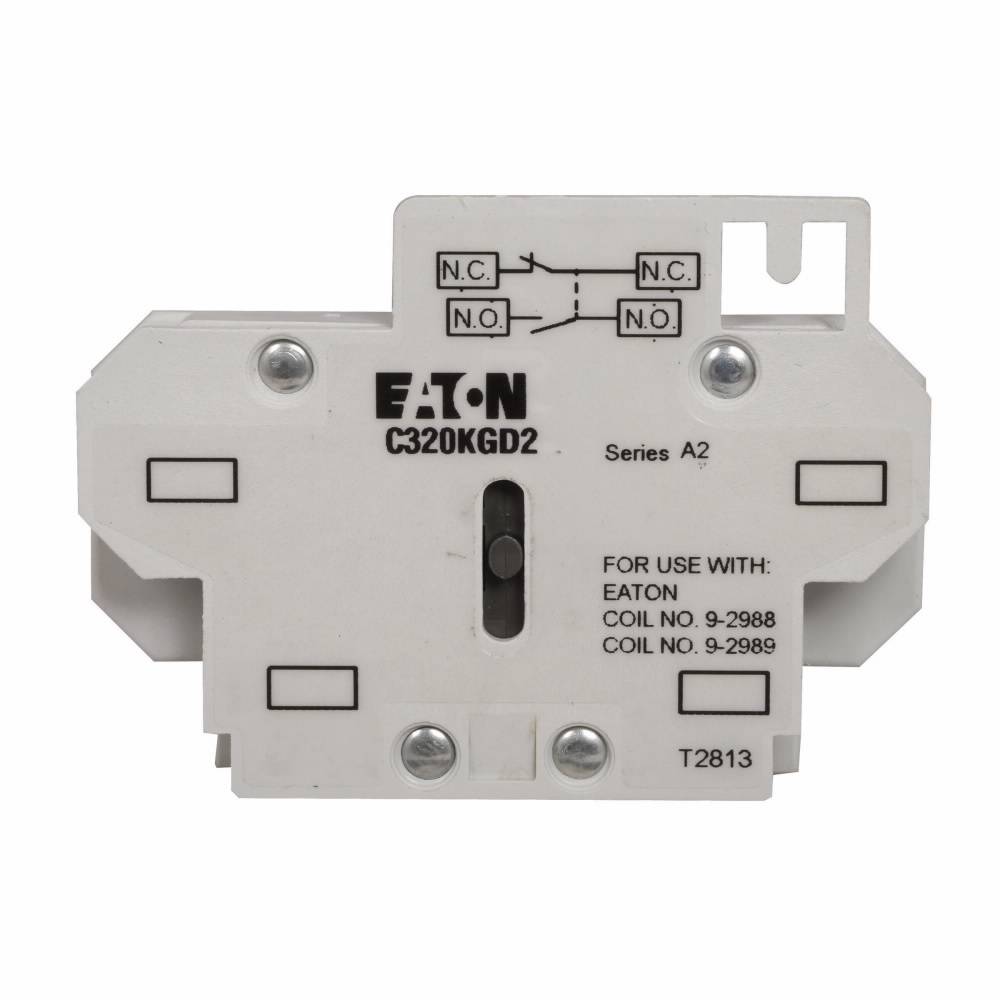 EATON C320KGD2 Freedom Interlock Auxiliary Contact, 6.4 A, 2 Contacts, Silver Cadmium Alloy