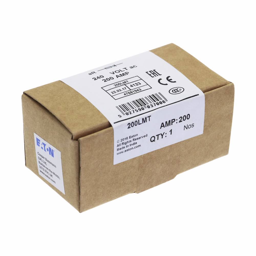 Bussmann 200LMT British Style High Speed Fuse, 200 A, 690 VAC/500 VDC, 200 kA Interrupt, Class: AR, Cartridge Body