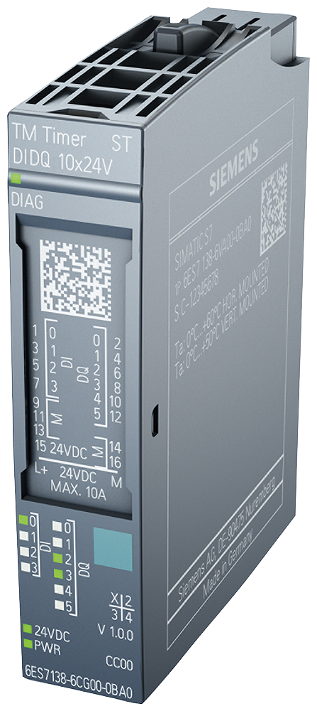 Siemens SIPLUS 6AG11386CG002BA0 ET 200SP PLC Timer Module With Conformal Coating Based On 6ES7138-6CG00-0BA0, 4 Inputs