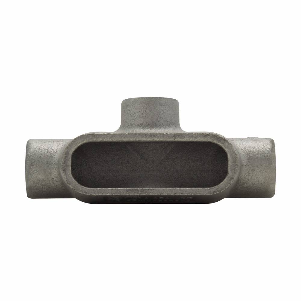 EATON Condulet® T37 Type T Conduit Outlet Body, 1 in Hub, 7 Form, 14.5 cu-in Capacity, Feraloy® Iron Alloy, Aluminum Acrylic Painted/Electro-Galvanized