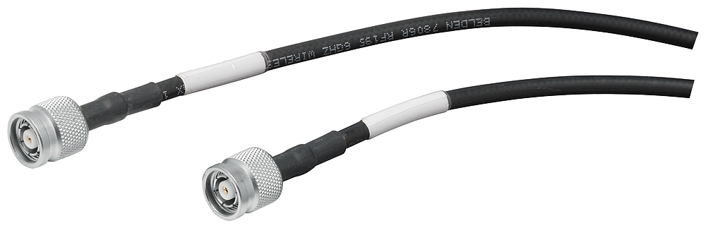 Siemens 6GT28150BH10 Coaxial Pre-Assembled Plug-In Antenna Cable, 1000 VAC, Braided Tin Plated Copper Conductor, 1 m L