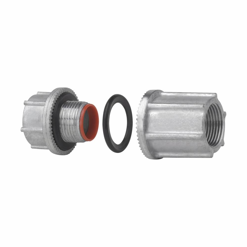 EATON Crouse-Hinds Myers™ STTB 2 Threaded Through Bulkhead Fitting, 3/4 in, For Use With Rigid/IMC Conduit, Zinc