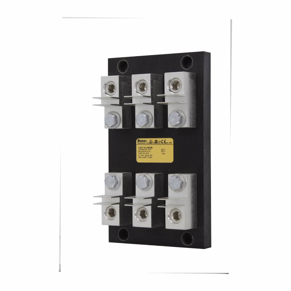 Edison 1B0089 Modular Fuse Block, 600 VAC/VDC, 101 to 200 A, T Class, 250 kcmil Wire, 3 Poles