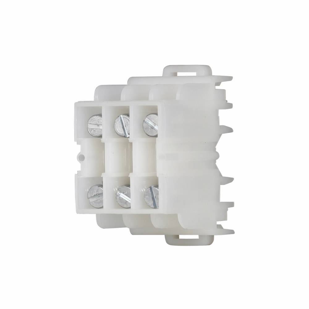 EATON TBDT3 TB Series NEMA Modular Standard Terminal Block, 600 V, 40 A, 22 to 10 AWG Wire, 3 Poles, TMR/TBA/DIN Rail Mount