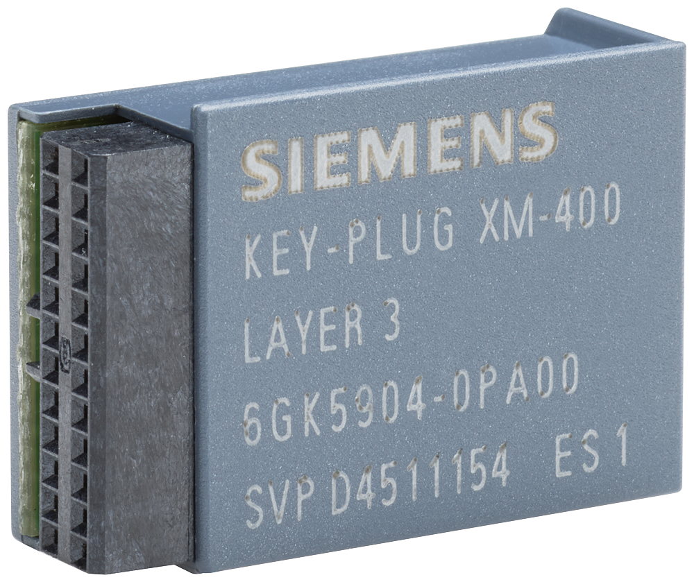 Siemens 6GK59040PA00 Key Plug, For Use w/ SCALANCE XM-400 Activating Layer 3, 256 MB Storage, 0 to 60 deg C Operating, IP20