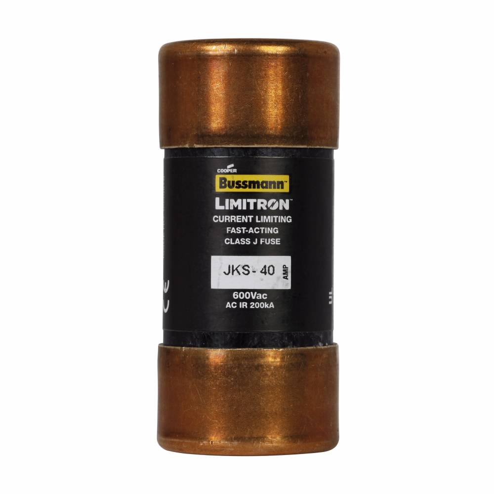 Bussmann Limitron™ JKS-40 Fast Acting Current Limiting Low Voltage Fuse, 40 A, 600 VAC, 200 kA Interrupt, J Class, Cartridge Body