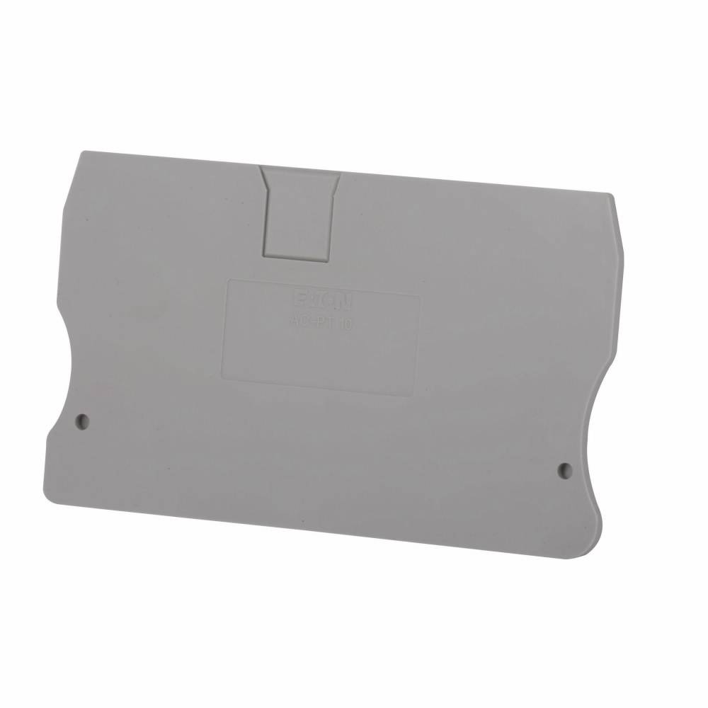 EATON XBACPT10 End Cover Plate, For Use With XBPT10 and XBPT10PE Terminal Block, Gray