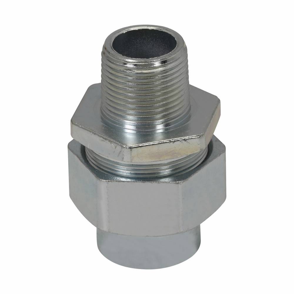 Crouse-Hinds UNY105 Dust-Ignitionproof Explosionproof Male Conduit Union, 1/2 in, Steel, Electro-Galvanized