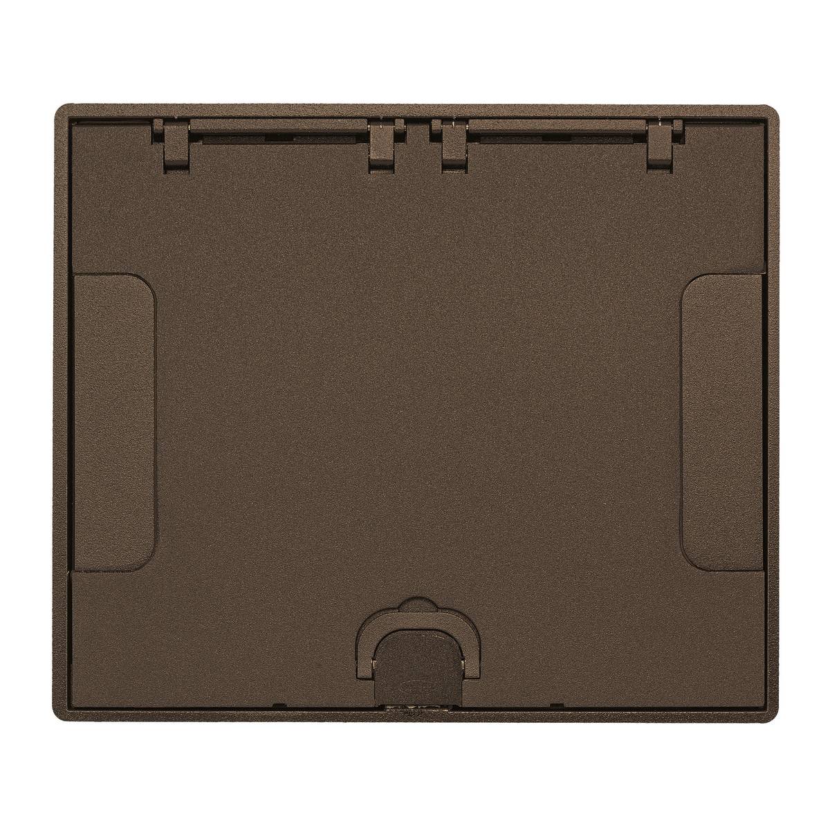 PREMISE WIRING SystemOne® 610GTCVRBRZ Flush Surface Style Recessed Standard Floor Box Cover, 9 in L x 10-1/2 in W, Die Cast Aluminum