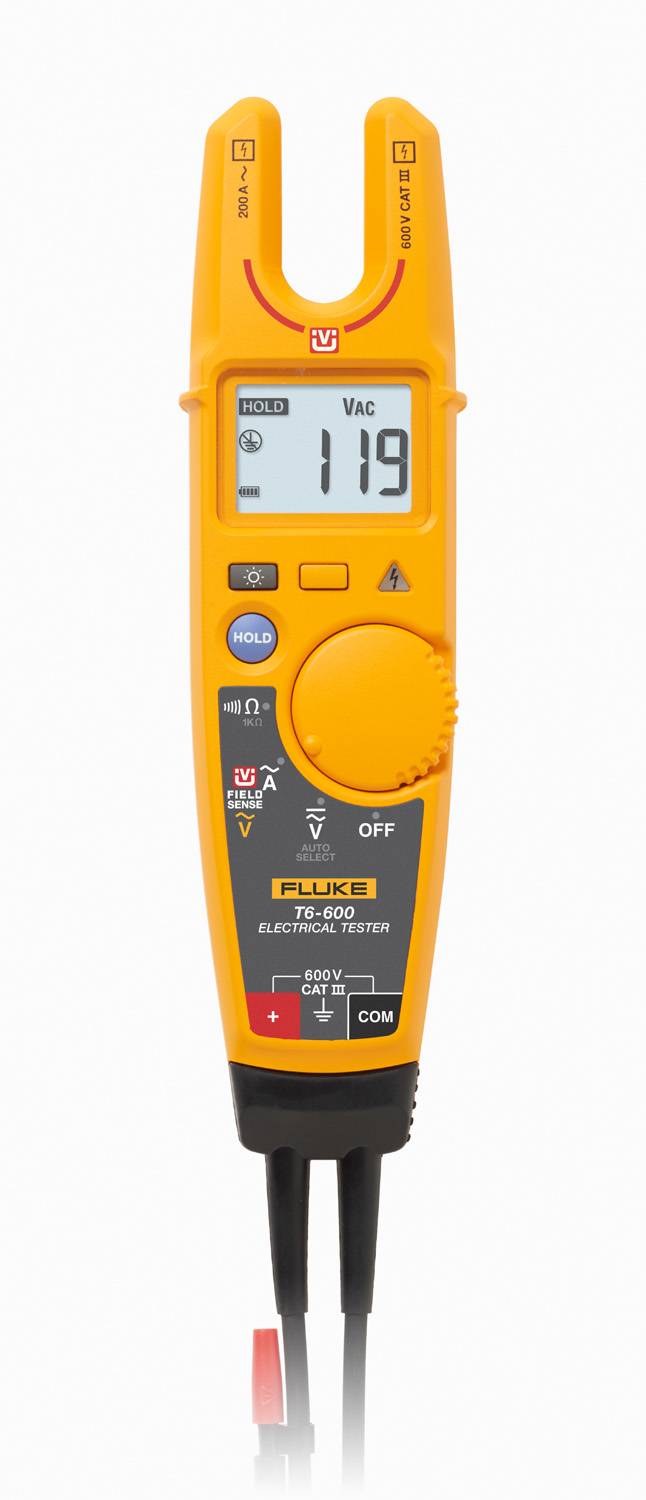 Fluke® T6-600 Electrical Tester, 200 A, 1 to 100 kOhm