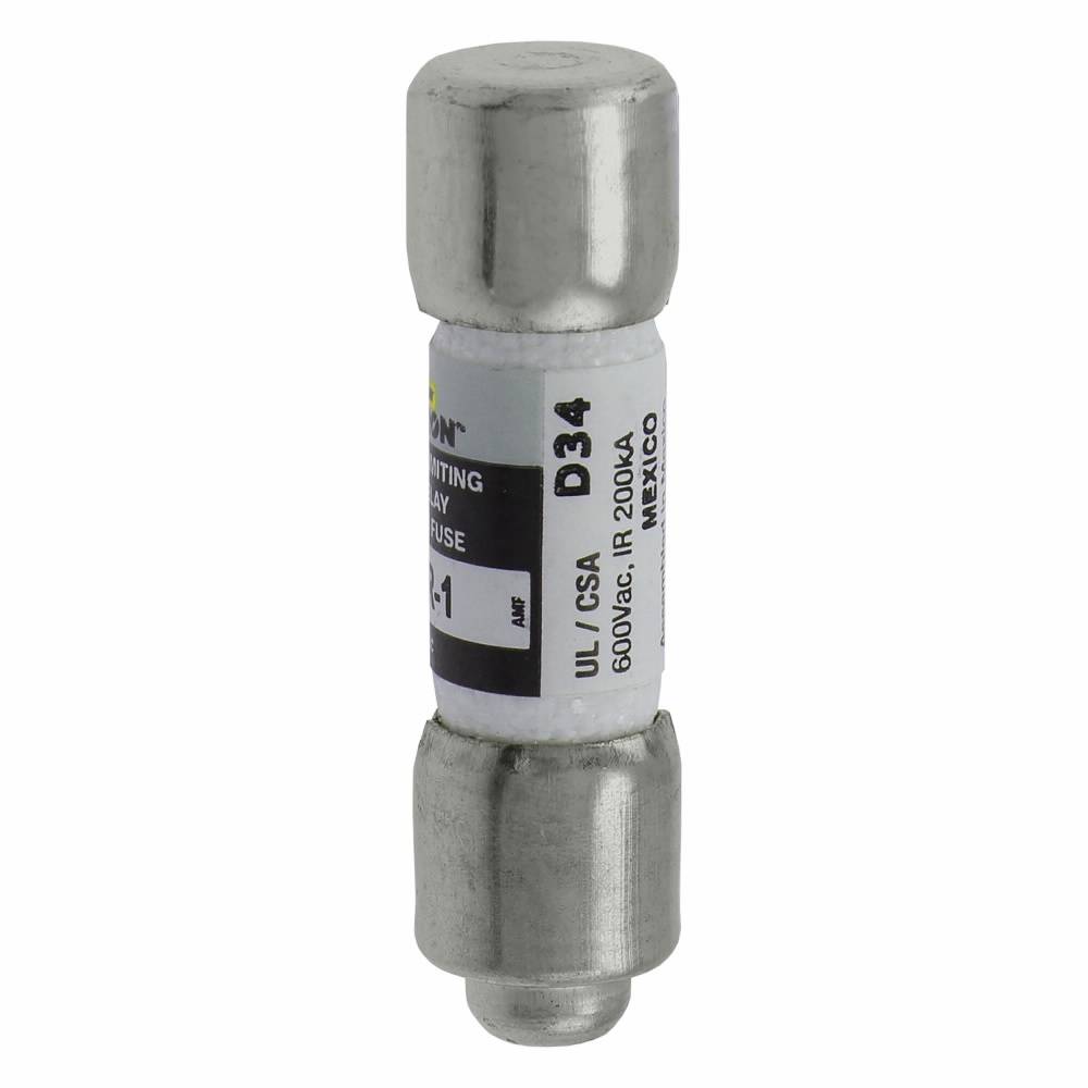 Bussmann CC-Tron® FNQ-R-1 Current Limiting High Inrush Time Delay Fuse, 1 A, 600 V, 200 kAIC Interrupt, CC Class, Cylindrical Body