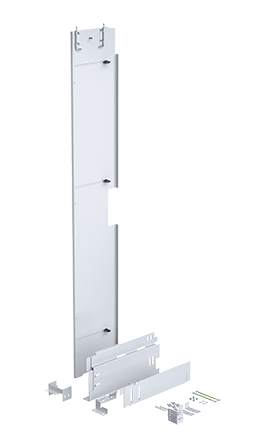 nVent HOFFMAN A60BP12 PNLFS Universal Barrier Panel, 11.8 in W x 59.8 in H, Mild Steel, White