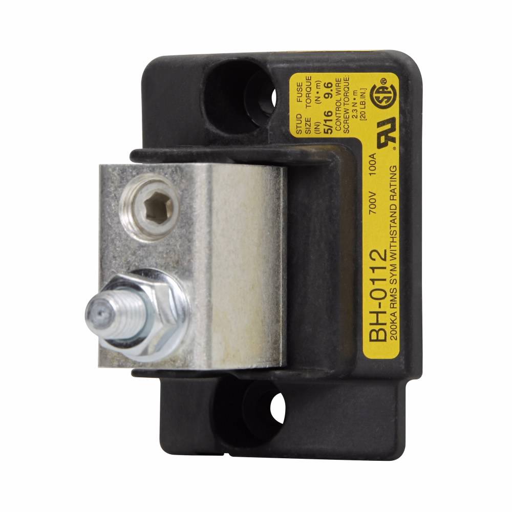 Edison BH-0111 High Speed Modular Fuse Block, 0 to 700 VAC, 0 to 100 A, 14 to 2/0 AWG Wire, 1 Pole
