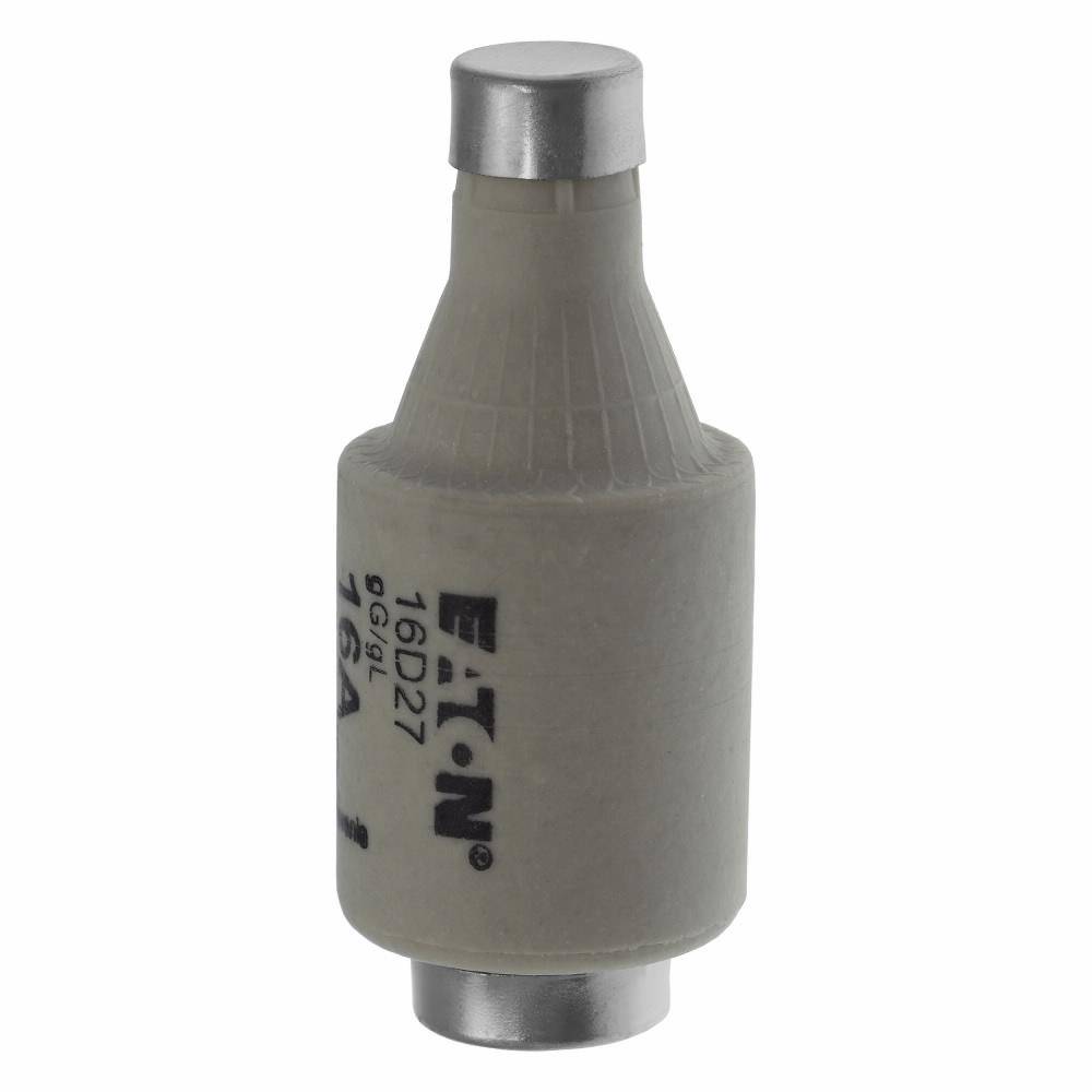 Edison 16D27 Low Voltage Time Delay Diazed Fuse Link, 16 A, 500 VAC, 100 kA Interrupt, Class: gG/gL, Round Body