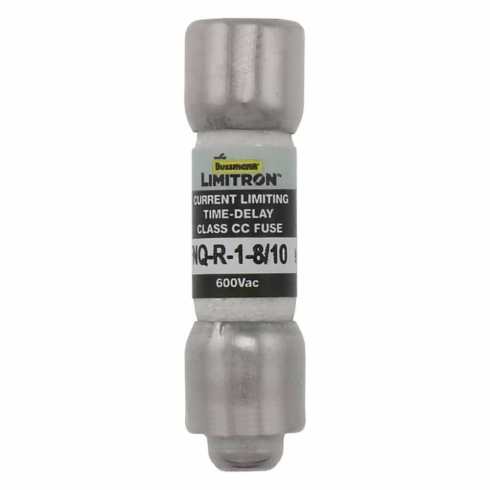 Bussmann CC-Tron® FNQ-R-1-8/10 Time Delay Fuse, 1.8 A, 600 V, 200 kA Interrupt, CC Class, Cylindrical Body