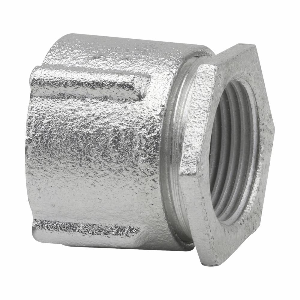 Crouse-Hinds 191 3-Piece Conduit Coupling, 3/4 in, For Use With IMC/Rigid Conduit, Malleable Iron, Zinc Plated