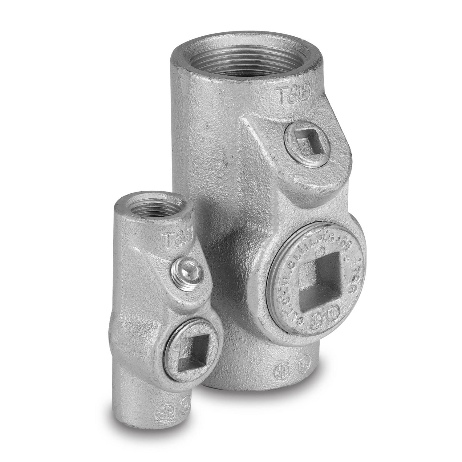 T&B® EYS101-TB Dust/Ignitionproof Explosionproof Horizontal/Vertical Sealing Fitting, 4 in, For Use With Crouse-Hinds Chico® Compound and Chico® Fiber, Iron, Aluminum Acrylic Painted/Zinc Plated